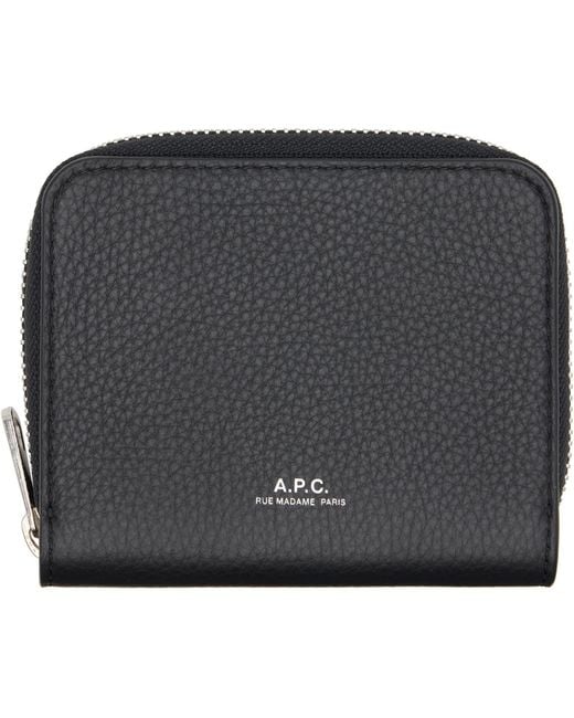 A.P.C. Black Chelsea Zip Wallet for men