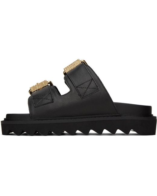 Moschino Black Logo Sandals