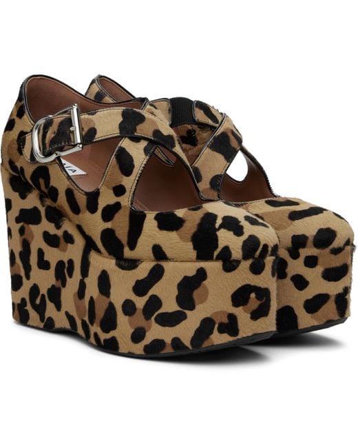 Alaïa Black Criss Cross Wedge Heels
