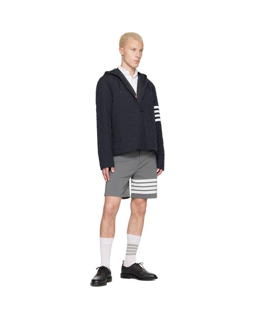 Thom Browne Blue Ripstop Light Weight Down Jacket for men