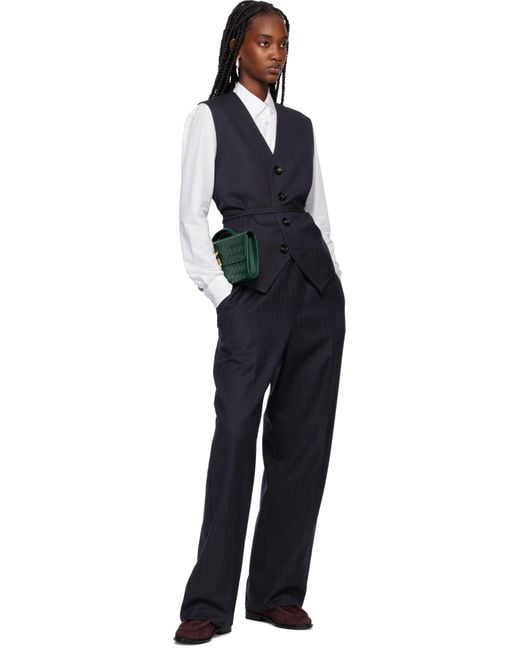 Bottega Veneta Black Small Fin Earrings