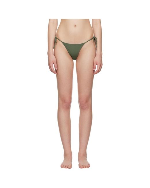 Matteau Multicolor Khaki String Bikini Bottom