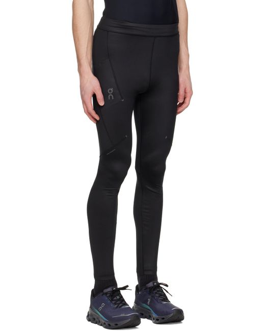 On Shoes Black Performance Tights for men