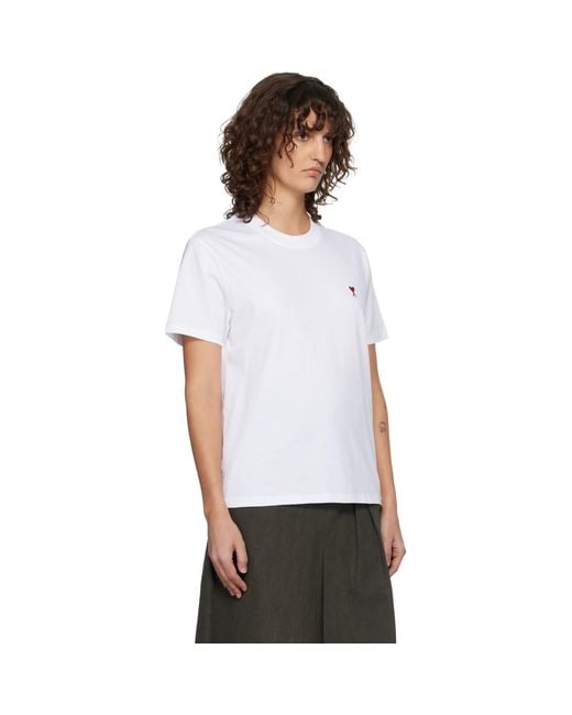 AMI White Ami De Coeur T-Shirt