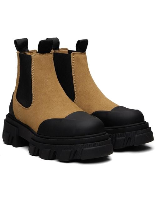 Ganni Black Low Chelsea Boots