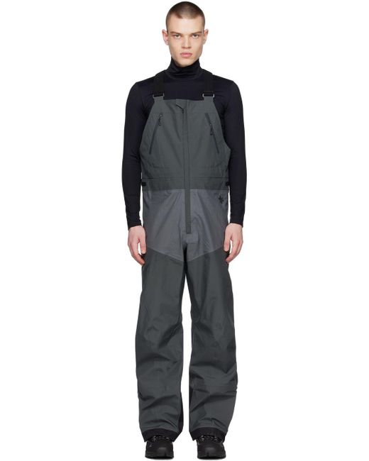 Goldwin Gray Bib Overalls in Black for Men Lyst