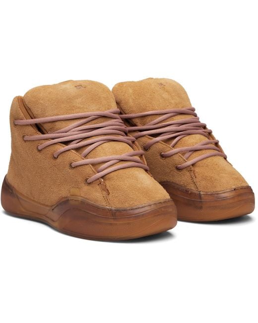 ERL Black Tan Vamp High Sneakers for men