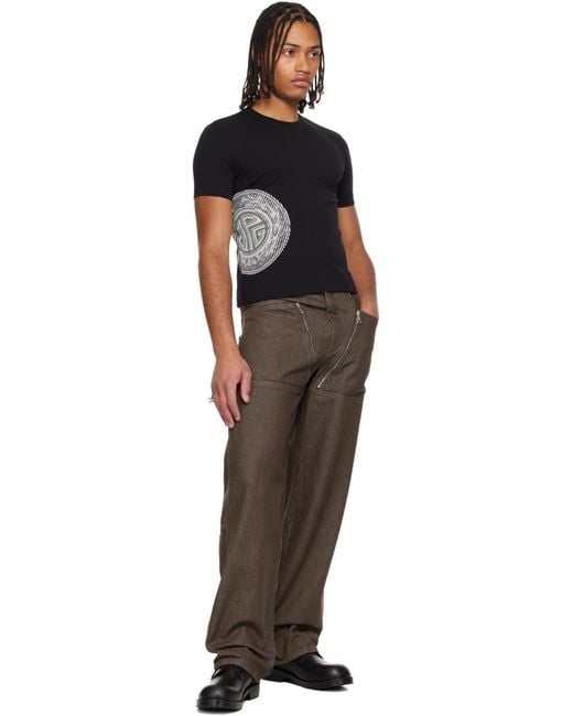 Jean Paul Gaultier Black 'The Laurel Stamped' Baby T-Shirt for men