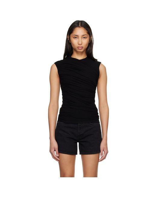 Agolde Black Ester Twist Tank Top