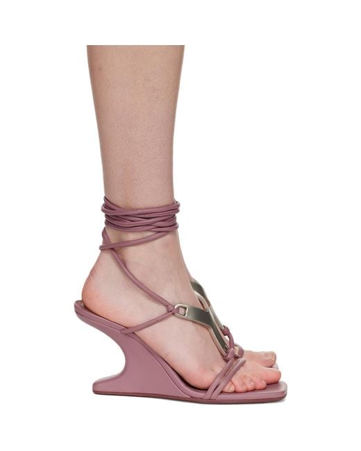 Rick Owens Brown Concordians Cantilever 8 Hydra Heeled Sandals
