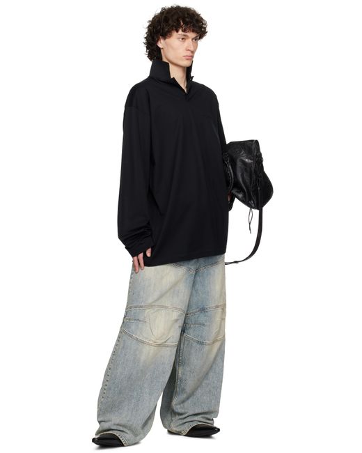 【送料関税込】Balenciaga BB Long Sleeve Polo Balenciaga Bb Classic Long Sleeve Polo in Black for Men | Lyst