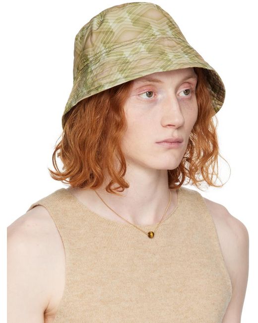 Dries Van Noten Natural Green Gilly Bucket Hat for men