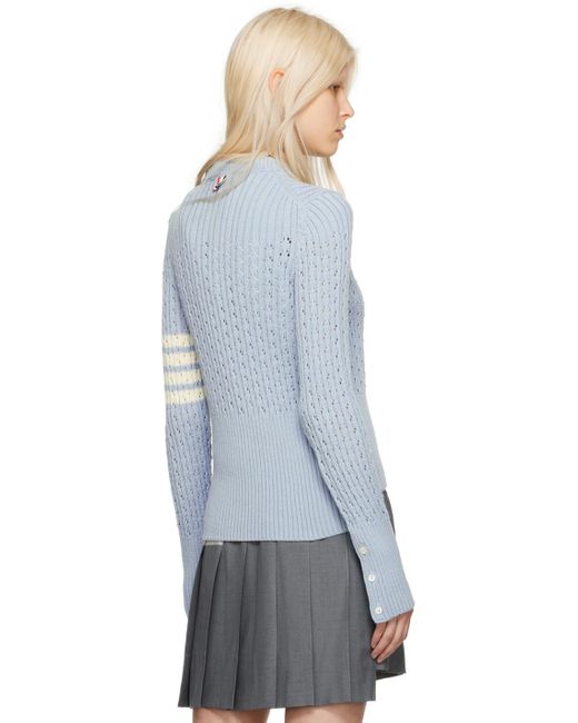 Thom Browne Multicolor Blue 4-bar Sweater