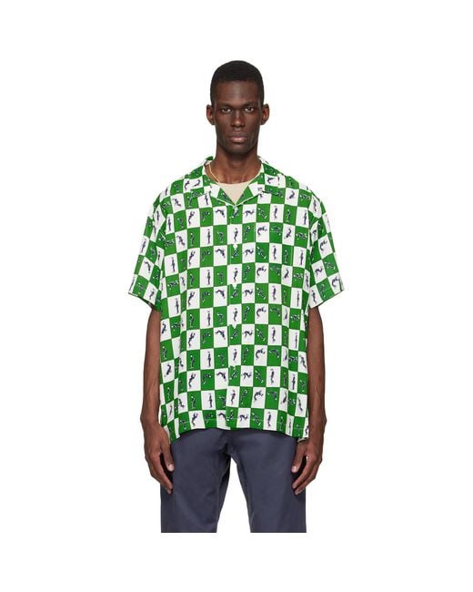 vowels Green Elvis Shirt for men