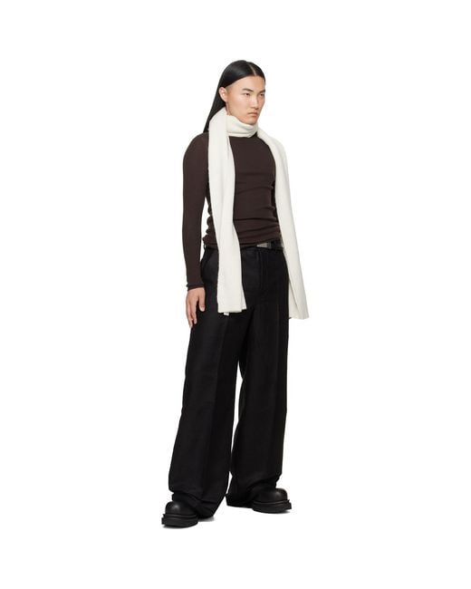 Rick Owens Black Tower Work Trousers for men