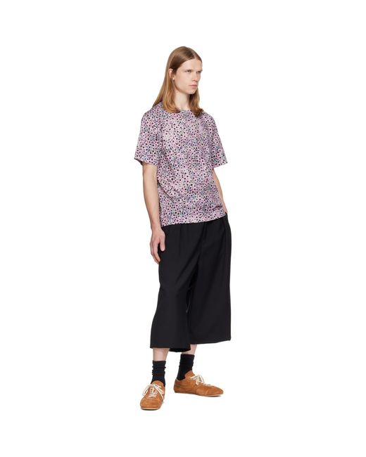 Dries Van Noten Purple Regular Fit Cotton T-Shirt for men