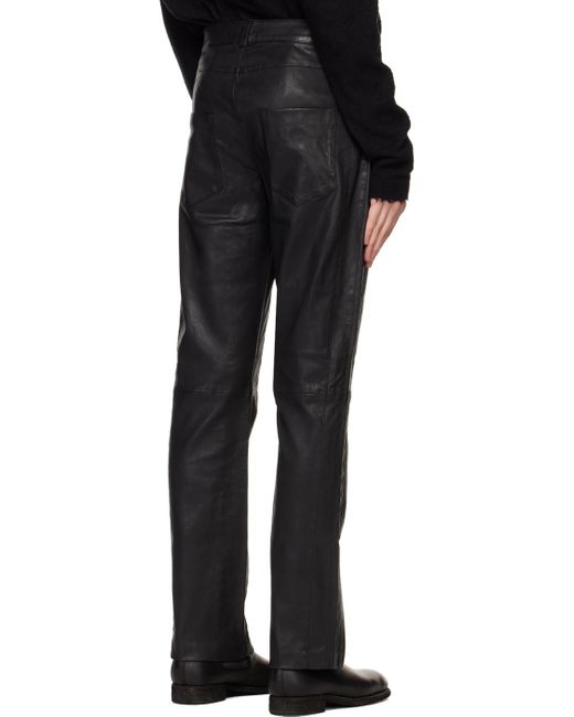 FREI-MUT Black Alien Leather Pants for men