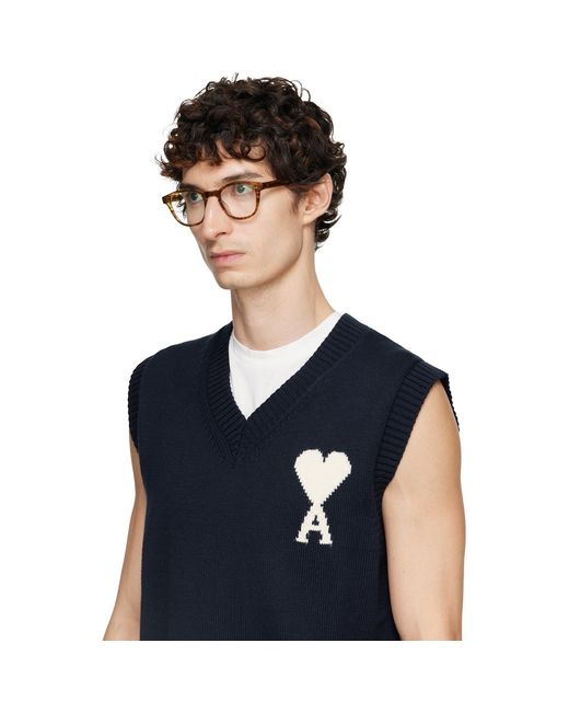 Garrett Leight Brown Evan Glasses for men