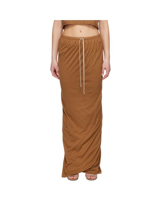 Rick Owens Multicolor Hollywood Pull On Pillar Maxi Skirt