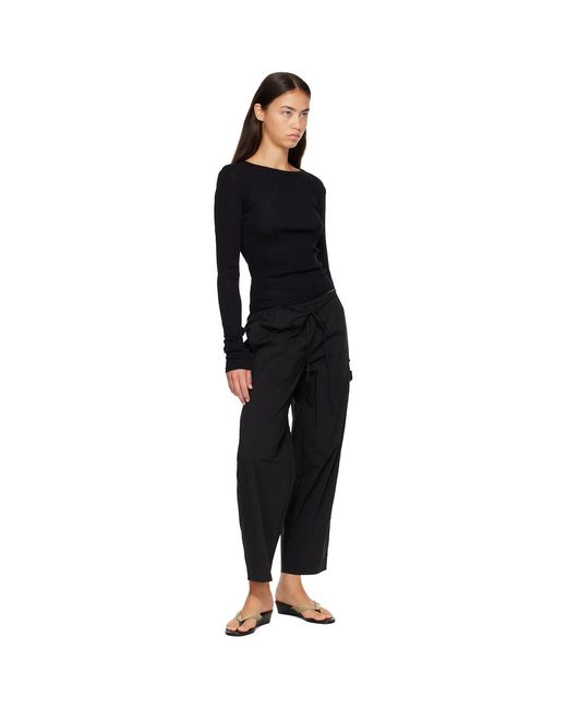 St. Agni Black Wool Long Sleeve Baby T-Shirt