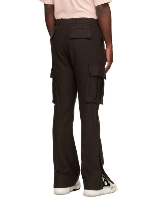 Brown Flare Cargo Pants by AMIRI on Sale