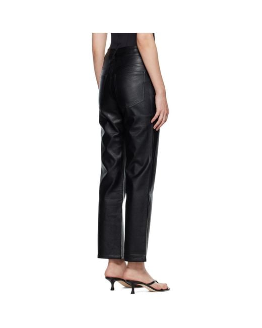 Miaou Black Junior Synthetic Leather Pants