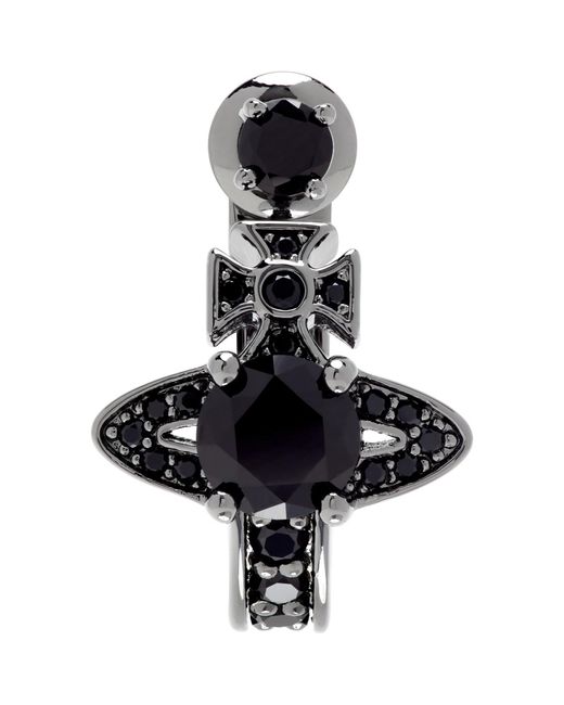 Vivienne Westwood Black Matenia Single Earring for men