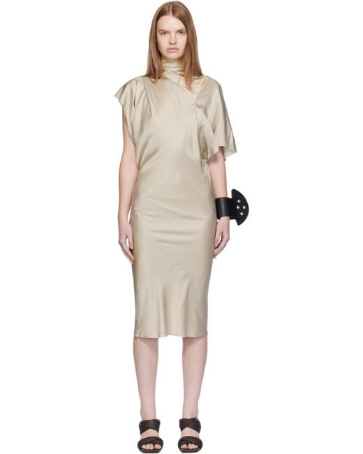 Rick Owens Black Off- Concordians Seb Midi Dress