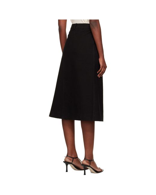GIA STUDIOS Black Grace Midi Skirt