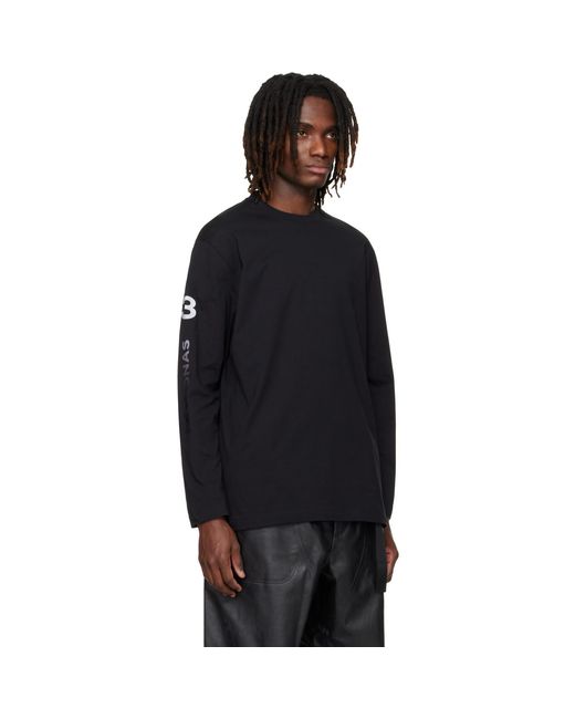 Y-3 Black Mercedes-Amg F1 Edition Chaos Logo T-Shirt for men