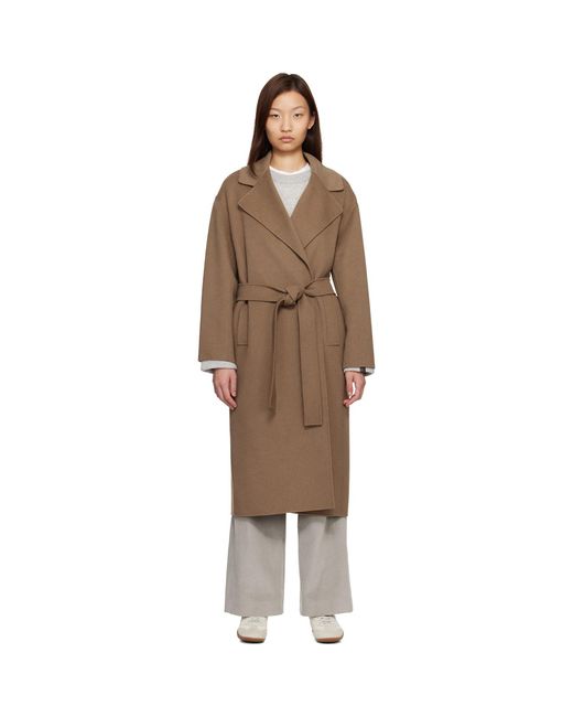 Max Mara Black Long Wool Broadcloth Coat