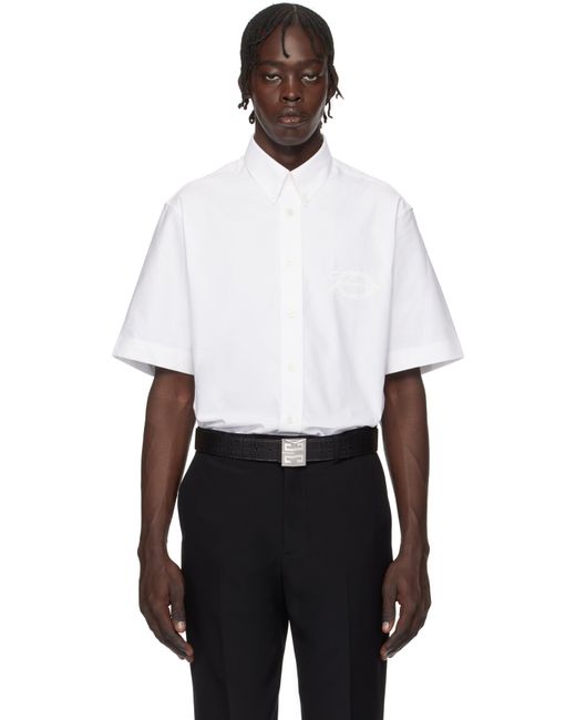 Givenchy White Short Sleeve Shirt for men