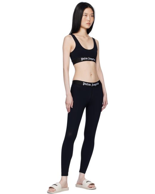 Palm Angels Black Logo Sport Bra