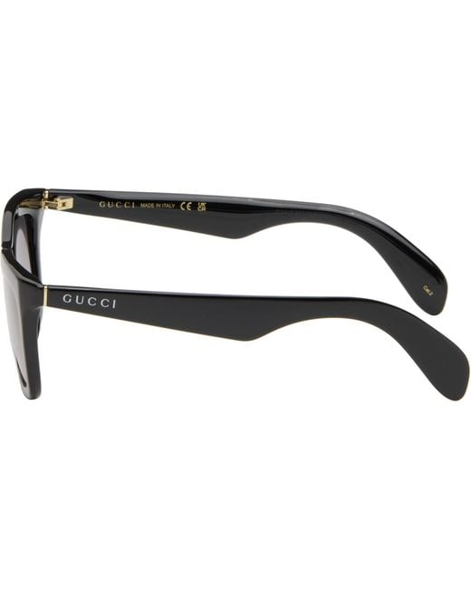 Gucci Black Rectangular Frame Sunglasses for men