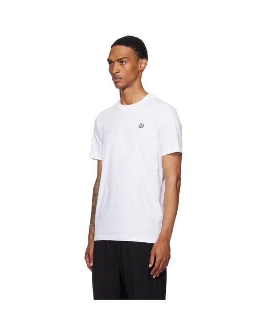 Moncler Black Three-Pack Logo Patch Cotton T-Shirts for men