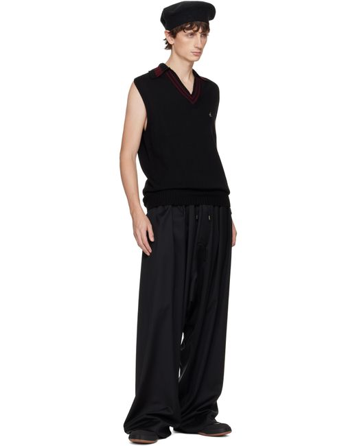 Vivienne Westwood Black Fisherman Sweater Vest for men