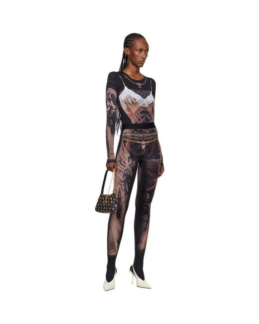 MARINE SERRE Black Ssense Exclusive Wet Nuisette Printed Jersey Ls T-Shirt