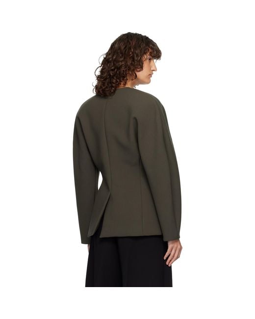 Jacquemus Black Khaki 'The Ovalo' Blazer