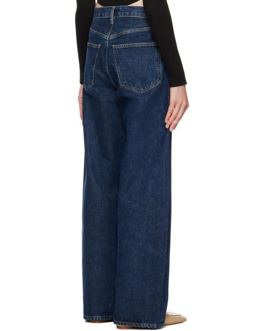 Agolde Blue AGOLDE Navy Low Curve Jeans