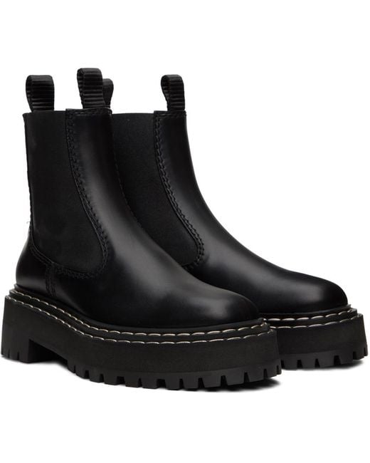 Proenza Schouler プラットフォーム チェルシーブーツ Black