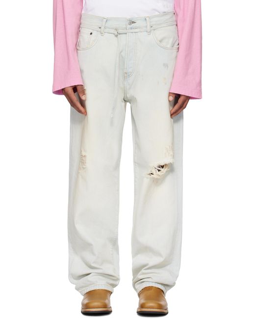 メンズ Acne ブルー 1991 Toj ルーズフィット ジーンズ White