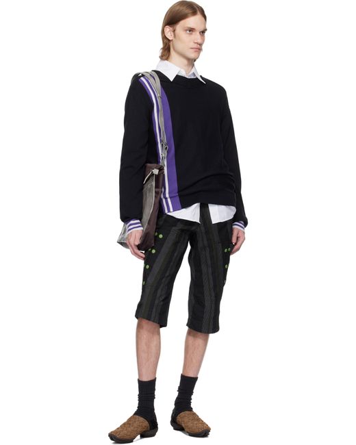 メンズ Kiko Kostadinov ブラック＆グリーン Inex Snap ショートパンツ Black