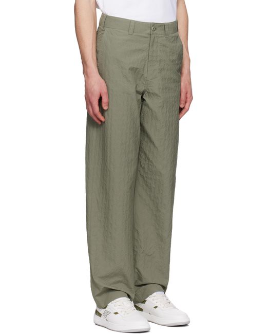Givenchy Green Khaki Textured Monogram 72 Trousers for men