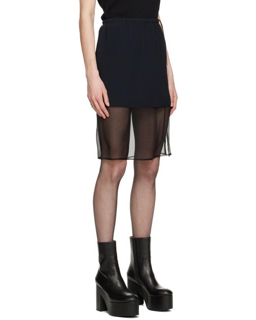 Dries Van Noten Black Layered Mini Skirt