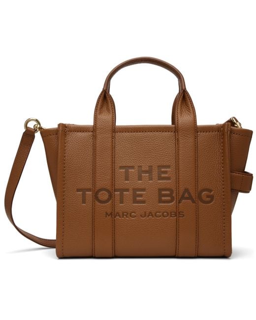 Marc Jacobs ブラウン 'The Leather Small' トートバッグ Brown