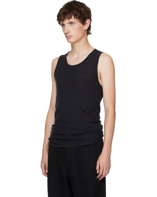 Lemaire Black Debardeur Tank Top for men