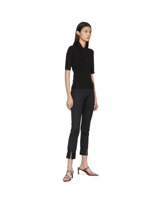 Rosetta Getty Black Pull On Skinny Split Trousers