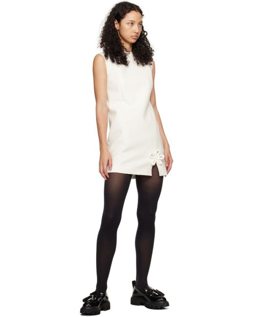 MSGM Black Off-white Sleeveless Minidress