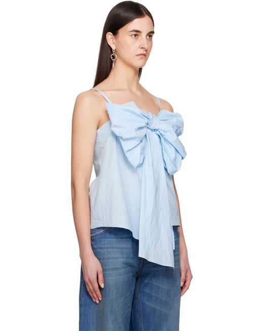 Acne ブルー リボン ストラップ トップス Blue
