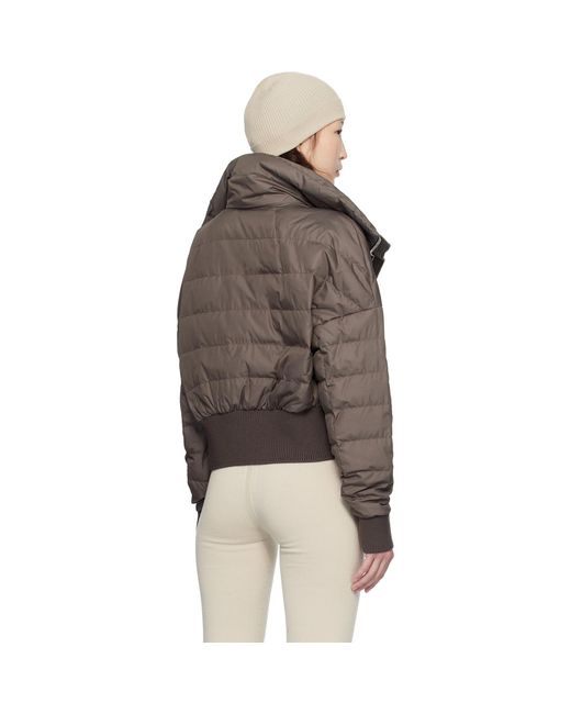Rick Owens Multicolor Moncler + Taupe Cropped Down Jacket